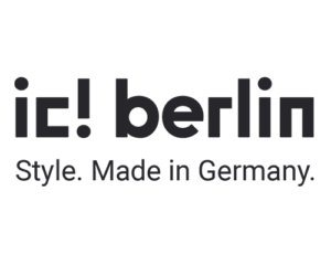 schwarz weiss logo des Unternehmens ic! berlin